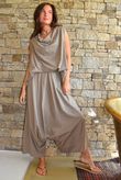 Oscar Drape Trapeze Tank Mocha